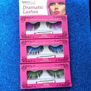 Dramatic colored flare lashes bundle